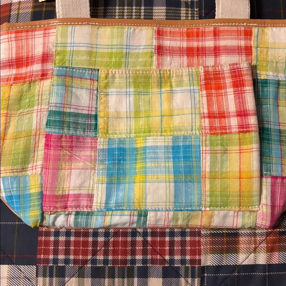 Bath & Body Works Vibrant Plaid Tote - Picture 2 of 10